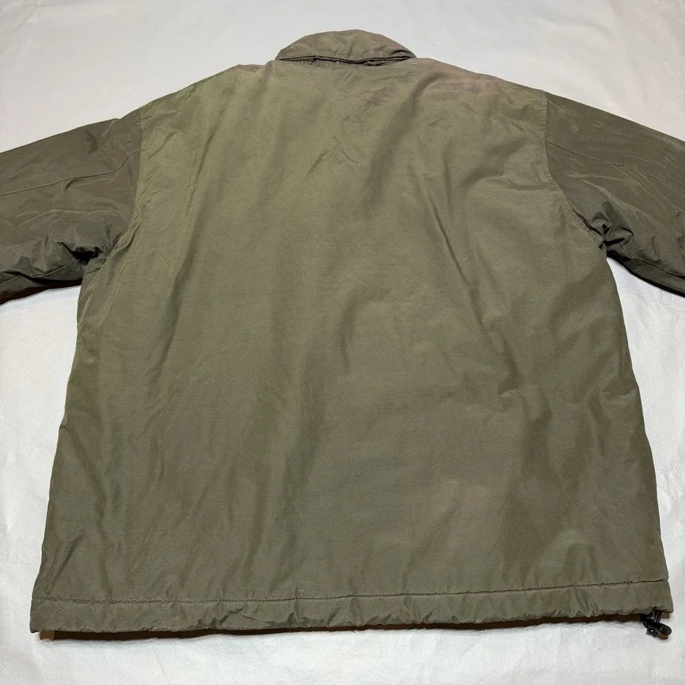 Chaps NA054 Mens XL Full Zip Fleece Lined Hidden Hood Winter Jacket Brown C15914